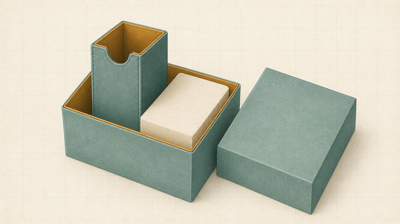 Deck boxes that fit a toploader
