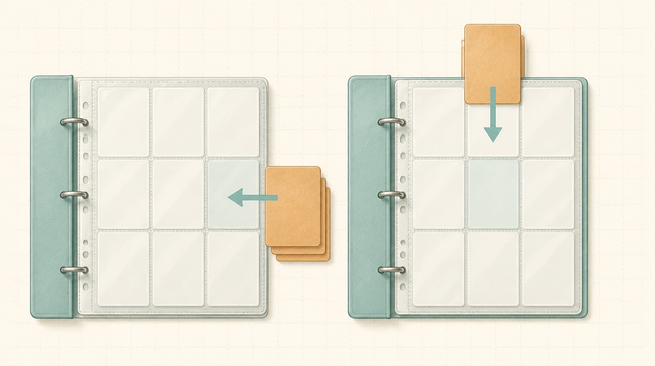 Side loading vs top loading binder pages